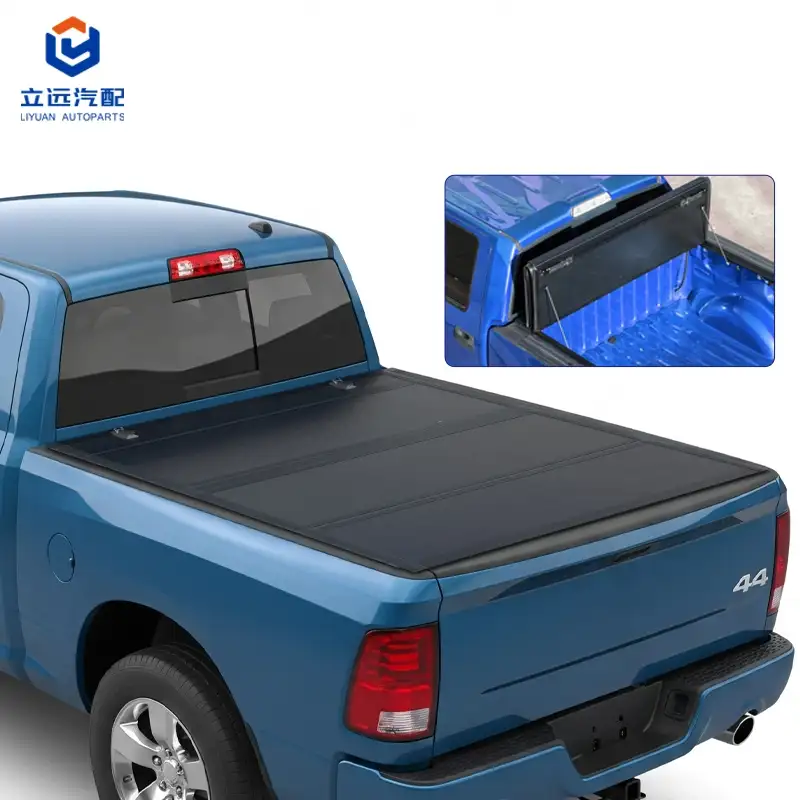 Dodge Ram için Düşük Profilli Sert Dört Katlı Tonneau Kapağı