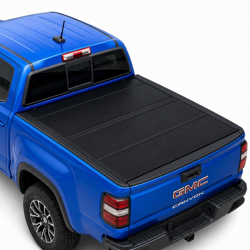 GMC Canyon için Düşük Profilli Sert Dört Katlı Tonneau Kapağı