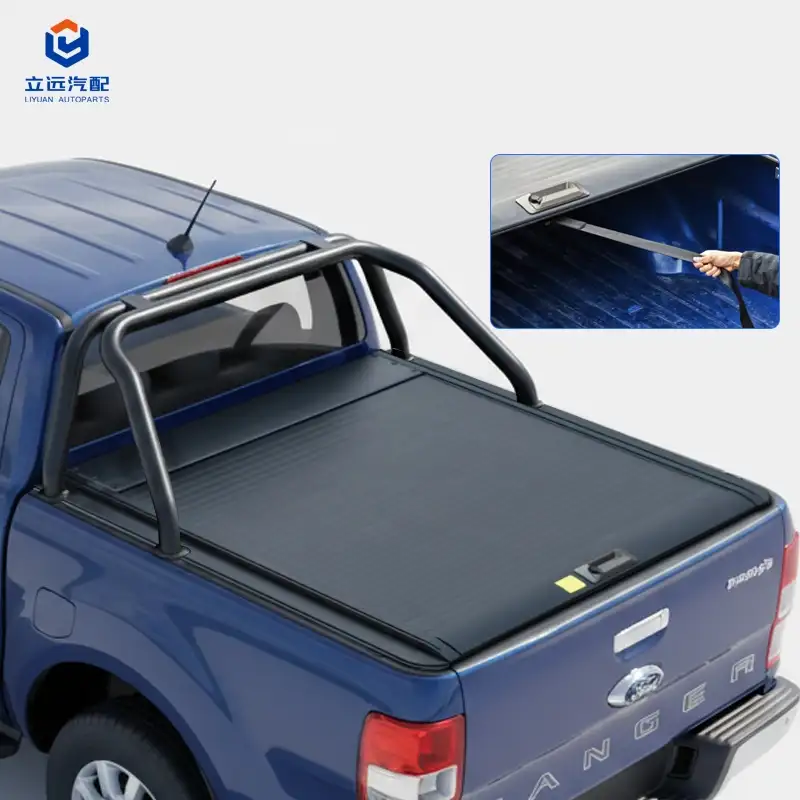 Ford Jeep için Manuel Sert Alüminyum Geri Çekilebilir Tonneau Kapağı