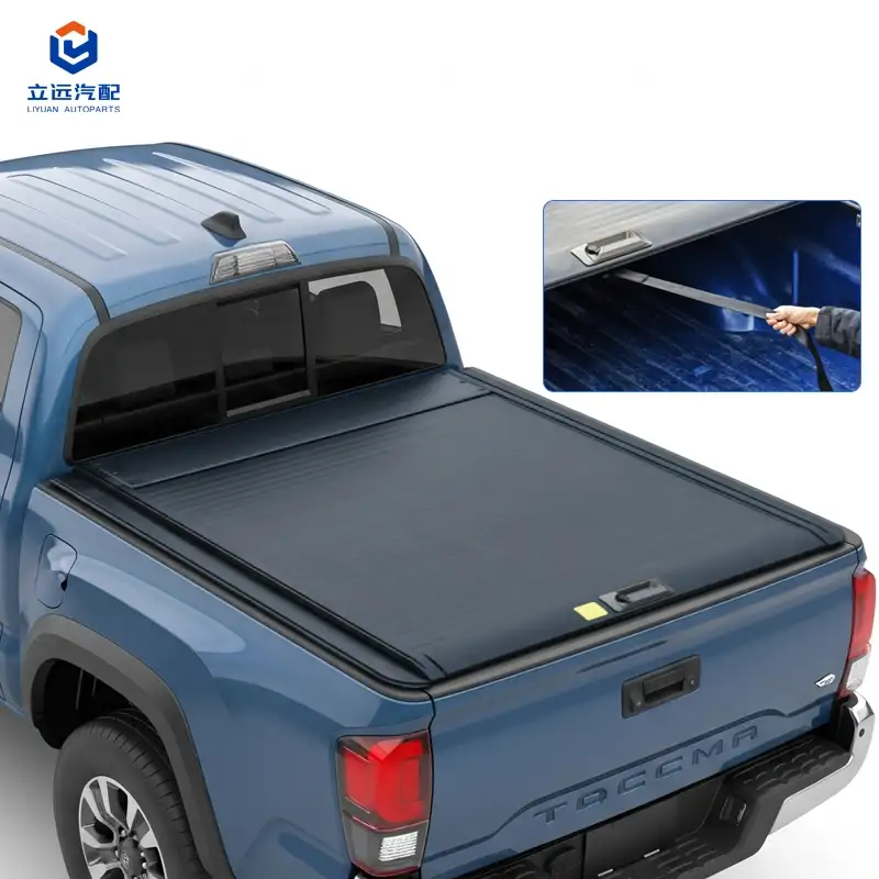 Toyota için Manuel Sert Alüminyum Geri Çekilebilir Tonneau Kapağı